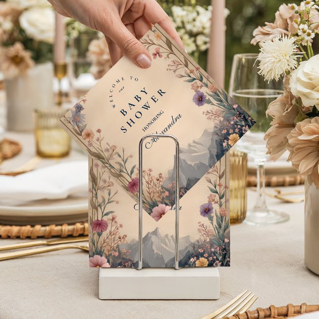 Servilleta De Papel Ducha de Bebé Montaña de Flores Silvestres (Subido por el creador)