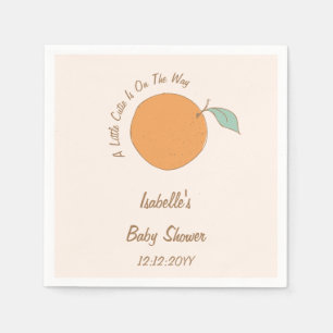 Servilleta De Papel Ducha de bebé naranja pequeña moderna