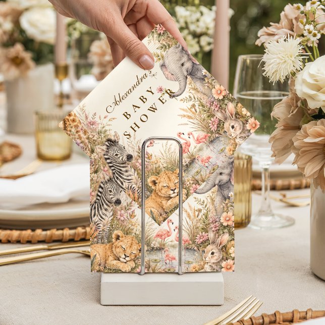 Servilleta De Papel Ducha de Bebé Niña Botánica Boho Safari (Subido por el creador)