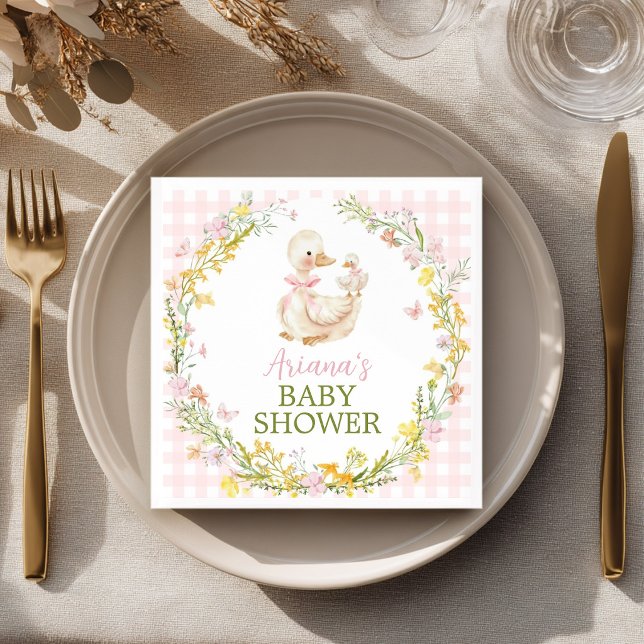 Servilleta De Papel Ducha de Bebé Niña Floral Silly Goose Rosa (Subido por el creador)