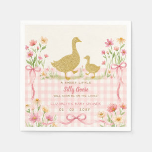 Servilleta De Papel Ducha de Bebé Niña Tonta con Lazo Rosa Floral