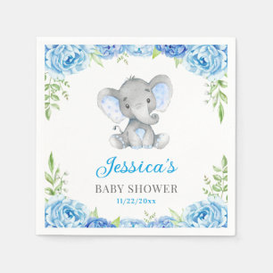 Servilleta De Papel Ducha de bebé niño elefante azul pequeño maní fies