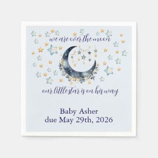Servilleta De Papel Ducha de bebé niño estrellas luna azul