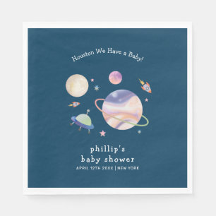 Servilleta De Papel Ducha de bebé niño galaxia espacial verde nocturna