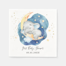Servilleta De Papel Ducha de bebé niño lindo elefante durmiendo luna e