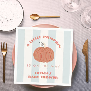 Servilleta De Papel Ducha de bebé niño Little Pumpkin Blue Stripes