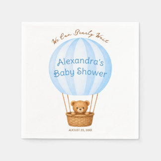 Servilleta De Papel Ducha de bebé niño oso de peluche en globo aerostá