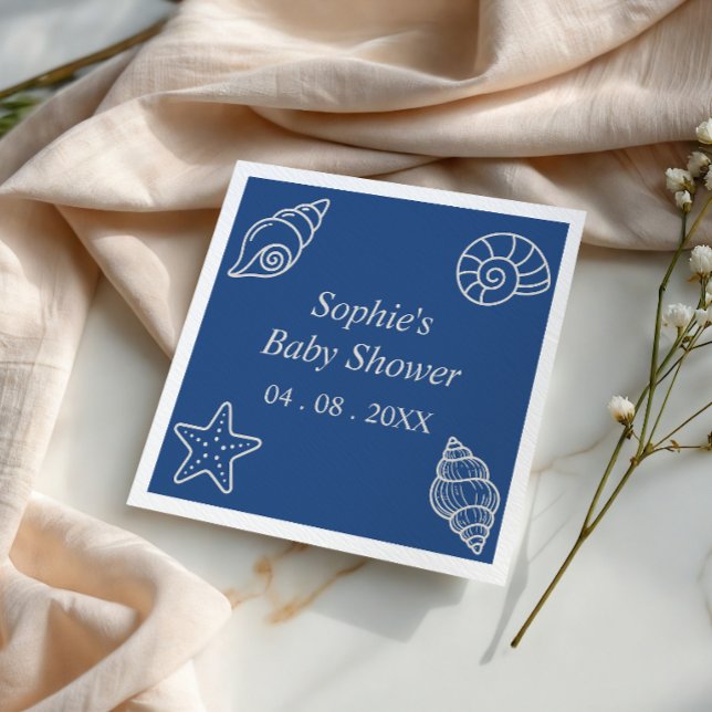 Servilleta De Papel Ducha de Bebé Océano Azul Caparazón de Mar (Subido por el creador)