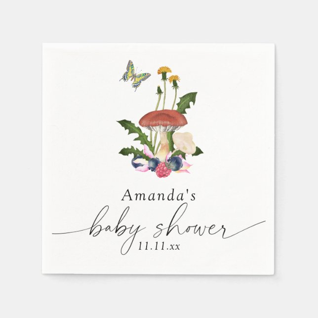 Servilleta De Papel Ducha de bebé para hongos (Anverso)