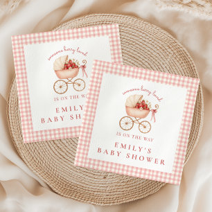 Servilleta De Papel Ducha de bebé para niñas Strawberry Berry Loved
