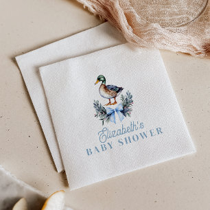Servilleta De Papel Ducha de Bebé para Niño Pato Mallard Azul