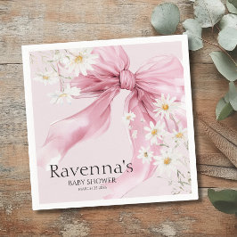 Servilleta De Papel Ducha de bebé personalizada con flores de margarit