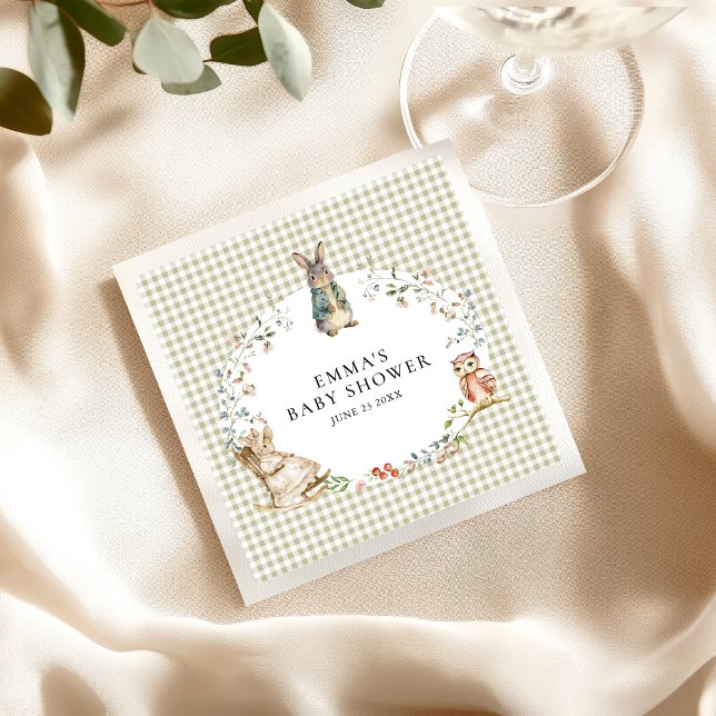 Servilleta De Papel Ducha de bebé personalizada de conejito lindo (Subido por el creador)