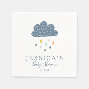 Servilleta De Papel Ducha de Bebé Personalizada Nube Caprichosa Gotita