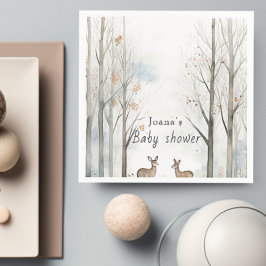 Servilleta De Papel Ducha de bebé rústica en bosques