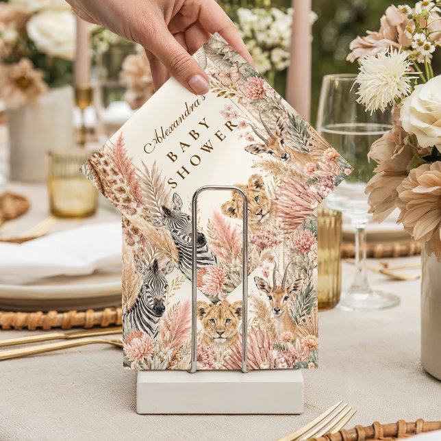 Servilleta De Papel Ducha de Bebé Safari Boho Caprichosa Niña (Subido por el creador)