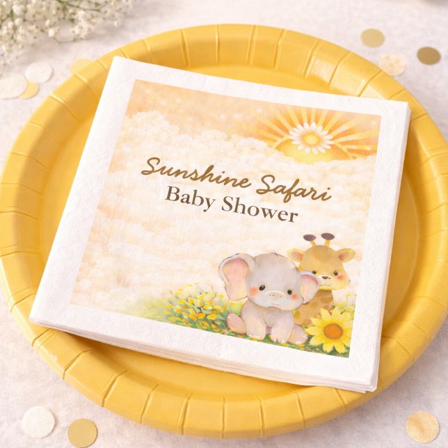 Servilleta De Papel Ducha de bebé Safari Sol Amarillo Cálido (Subido por el creador)