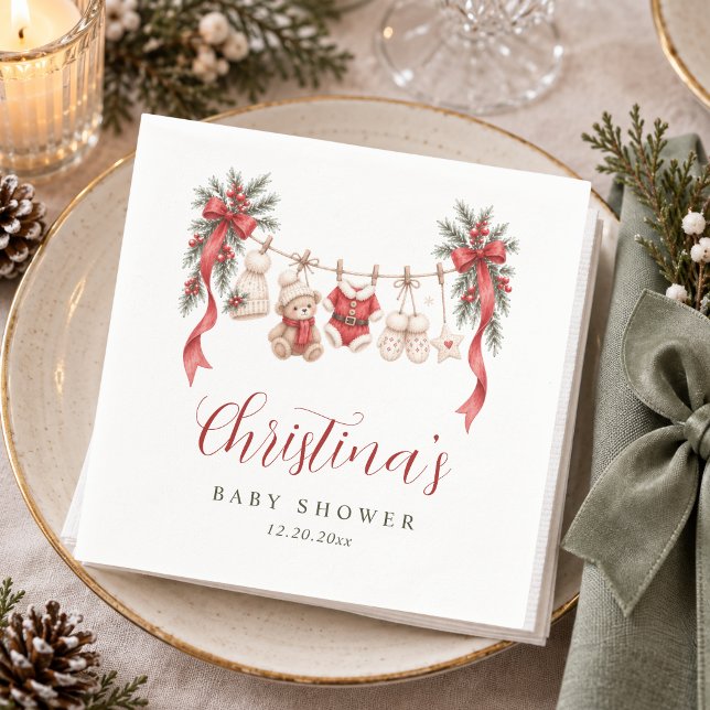 Servilleta De Papel Ducha de bebé Santa Navidad alegre (Subido por el creador)