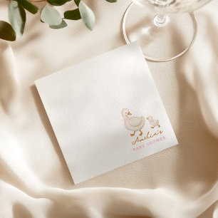 Servilleta De Papel Ducha de bebé Silly Goose Acuarela Rosa