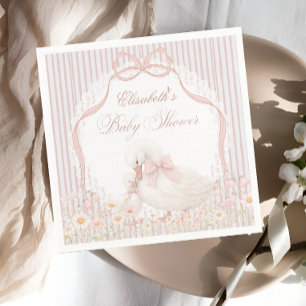 Servilleta De Papel Ducha de bebé Silly Goose Lace Wildflower Rosa