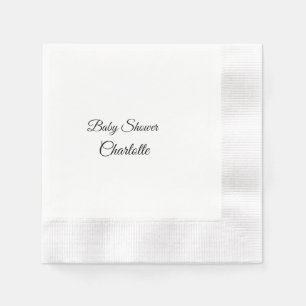 SERVILLETA DE PAPEL DUCHA DE BEBÉ SIMPLE MINIMALISTA.CUTIE AGREGAR NOM