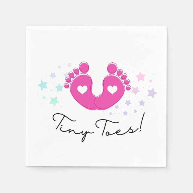 Servilleta De Papel Ducha de Bebé Tiny Toes (Anverso)
