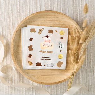 Servilleta De Papel Ducha de Bebé Vaquera Boho Neutral