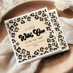 Servilleta De Papel Ducha de bebé Wild One con estampado de leopardo g