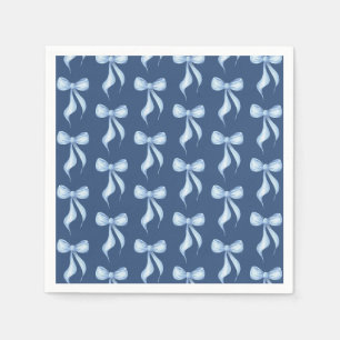 Servilleta De Papel Ducha de Boda con Patrón de Lazo Azul Polvo