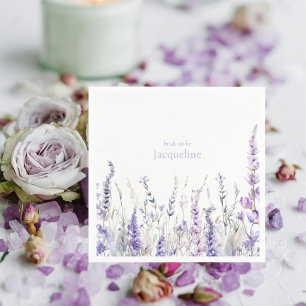 Servilleta De Papel Ducha de Boda Personalizada con Nombre Floral de L
