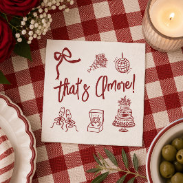 Servilleta De Papel Ducha de Boda That's Amore