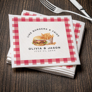 Servilleta De Papel Ducha de casamiento picnic para hamburguesas y bol