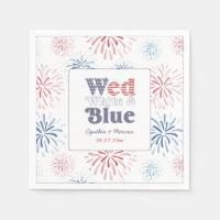 Ducha de casamiento Wed White Blue