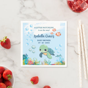 Servilleta De Papel Ducha de cocktail para tortuga marina pequeña