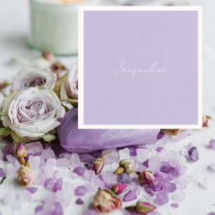Servilleta De Papel Ducha de cóctel con guión personalizado de lavanda