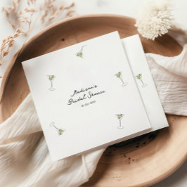 Servilleta De Papel Ducha de Conexión Bridal Quirky Martini Bow Dibuja