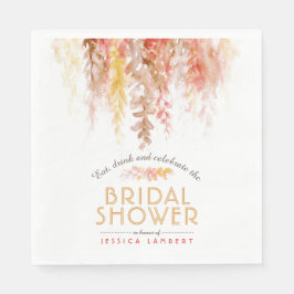 Servilleta De Papel Ducha de coral marrón de color de la vid otoño acu