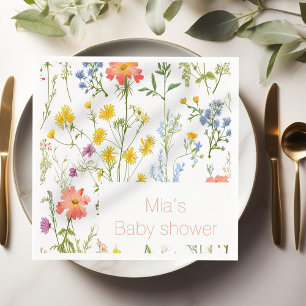 Servilleta De Papel Ducha de flores silvestres botánicas para bebés