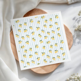 Servilleta De Papel Ducha de Novia Azul Limón Italiano