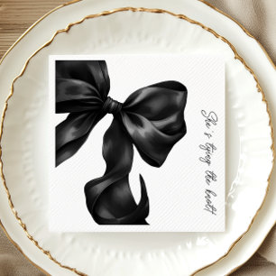 Servilleta De Papel Ducha de novia Black Bow