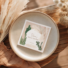 Servilleta De Papel Ducha de novia boho cactus pampas arco desierto