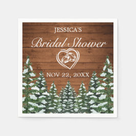 Servilleta De Papel Ducha de Novia Bosque Nevado & País de Pino