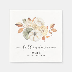 Servilleta De Papel Ducha de Novia Calabaza de Otoño Rústico