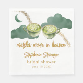 Servilleta De Papel Ducha de Novia Celestial Moon Matcha Hecha en el C