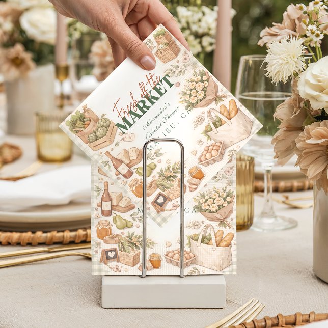 Servilleta De Papel Ducha de Novia Chic Estilo Mercado Fresco (Subido por el creador)
