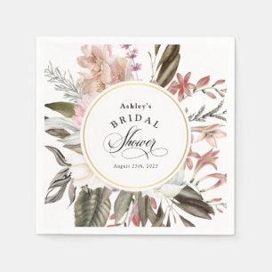 Servilleta De Papel Ducha de Novia con Acuarela de Fantasía Floral Boh