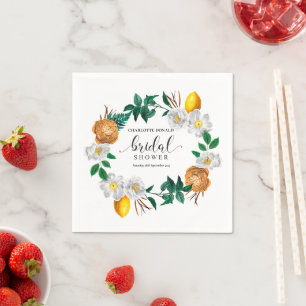 Servilleta De Papel Ducha de novia con azulejos azules de la Italia me