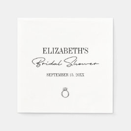 Servilleta De Papel Ducha de novia con guión moderno