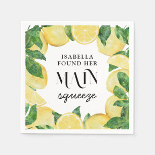Servilleta De Papel Ducha de Novia con Limón y Cítricos