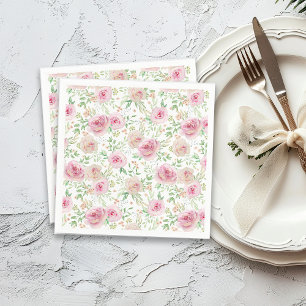 Servilleta De Papel ducha de novia con rosas elegantes